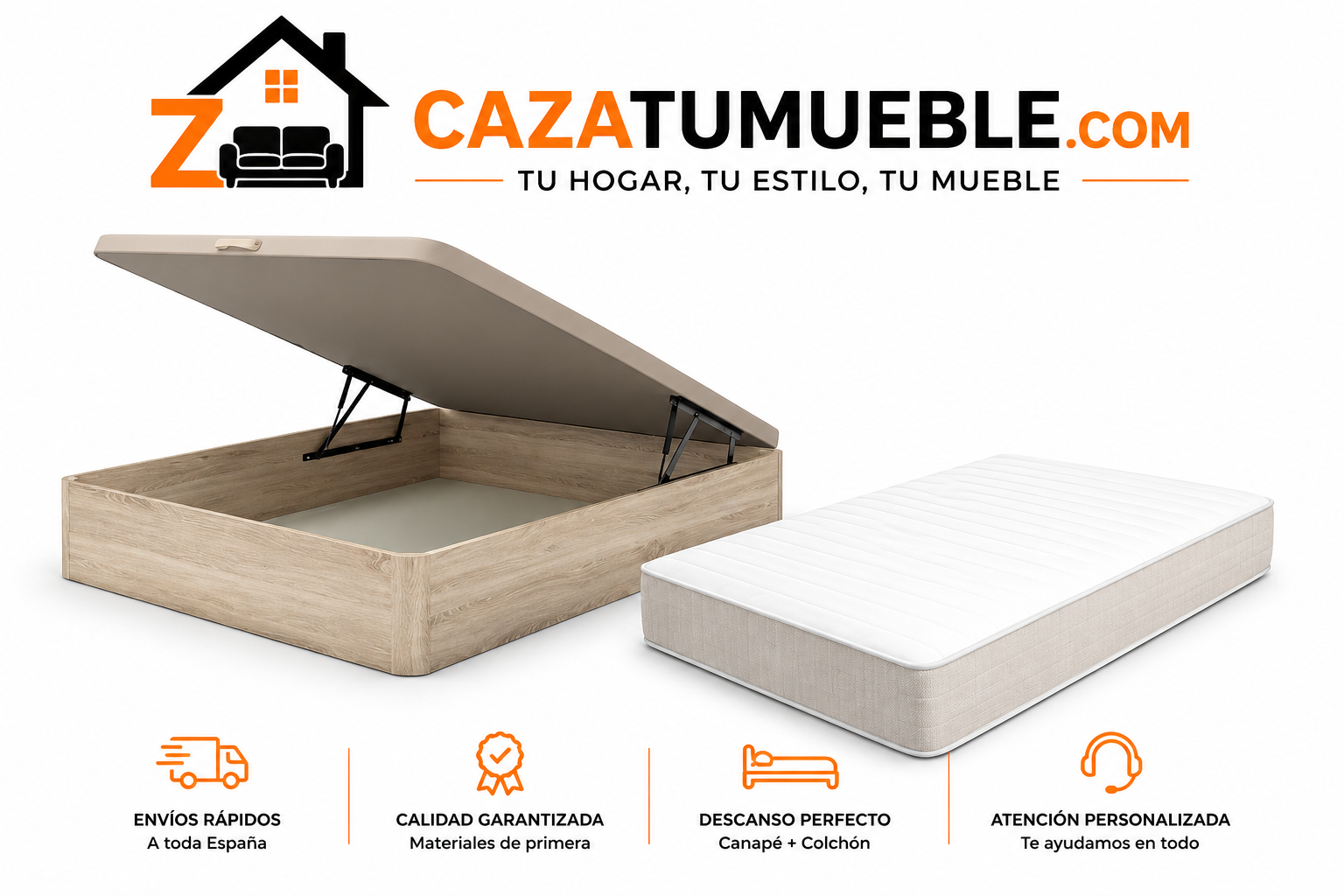 PACK CANAPÉ Y COLCHÓN